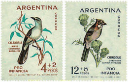 726747 MNH ARGENTINA 1962 PRO INFANCIA. AVES - Neufs