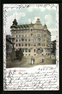 Cartolina Bozen, Strassenpartie Mit Hotel Bristol  - Bolzano (Bozen)