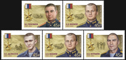 Russia 2023. Heroes Of The Russian Federation. Part I (MNH OG) Set Of 5 Stamps - Neufs