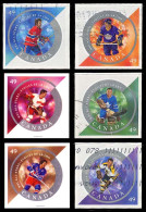 Canada (Scott No.2018a-f - NHL All Stars) (o) Set Of 6 - Used Stamps