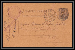 08842 Carte Postale (postcard) Entier Postal Stationery Bouches Du Rhone 10c Sage Marseille Boulevard Baille 1891 - Cartes Postales Types Et TSC (avant 1995)