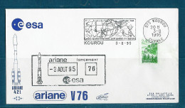 Espace 1995 08 03 - ESA - Ariane V76 - Officielle - Kourou - Europe