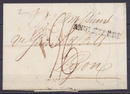 LSC (sans Contenu) Datée 10 Juillet 1816 De LONDRES Pour LYON - Griffe "ANGLETERRE" - Port "36" - ...-1840 Vorläufer