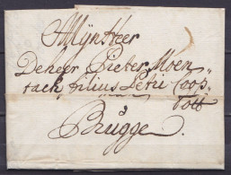 L. Datée 2 Janvier 1722 De HAMBURG Pour BRUGGE - 1714-1794 (Oesterreichische Niederlande)