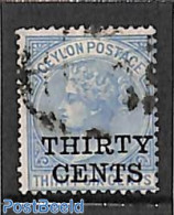Sri Lanka (Ceylon) 1885 30c On 36c, Used, Used Or CTO - Sri Lanka (Ceylan) (1948-...)