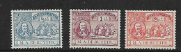 PAYS-BAS 1907 M.A DE RUYTER  YVERT N°73/75 NEUF MLH* - Unused Stamps