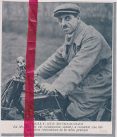 Motos Moto's - Rolly Sur Motosacoche - Orig. Knipsel Coupure Tijdschrift Magazine - 1924 - Non Classés