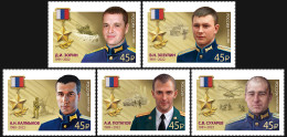 Russia 2023. Heroes Of The Russian Federation. Part II (MNH OG) Set Of 5 Stamps - Neufs