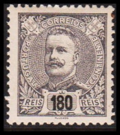 1898-1905. PORTUGA. Carlos I. 180 REIS. Hinged. (Michel 153) - JF546199 - Unused Stamps