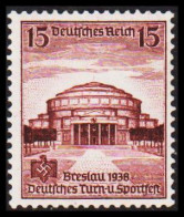 1938. DEUTSCHES REICH. Deutsches Turn- Und Sportfest, Breslau. 15 Pf. Never Hinged.  (Michel 668) - JF546284 - Neufs