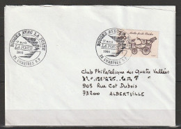 FRANCE 1986 Timbre Sur Lettre N° Y&T 2410 Briska Oblitération Bouger Avec La Poste Chartres 28 - Storia Postale