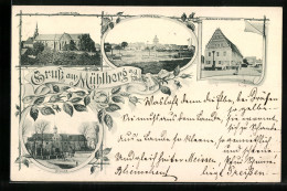 AK Mühlberg A. D. Elbe, Rathhaus Und Kriegerdenkmal, Schloss, Altstädter Kirche  - Mühlberg