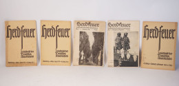 5 Ausgaben Herdfeuer Militärzeitschrift 1932/1933 Zeitschrift Der Deutschen Hausbücherei - Politie En Leger