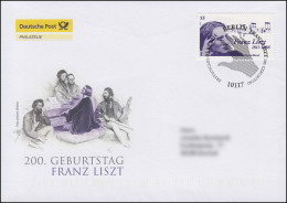 2846 Komponist Und Pianist Franz Liszt, Schmuck-FDC Deutschland Exklusiv - Covers & Documents