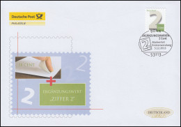 3045 Ziffernzeichnung 2 Cent, Selbstklebend, Schmuck-FDC Deutschland Exklusiv - Covers & Documents