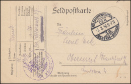 Feldpost BS Königl. Preussisches Reserve-Feld-Lazarett 237 RESERVE-DIV. 2.3.1916 - Maladies