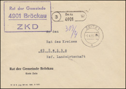 ZKD-Brief Rat Der Gemeinde Bröckau Als Orts-Brief ZEITZ 7.4.65 An Den Kreisrat - Briefe U. Dokumente