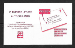 Polynésie . Carnet " Série Courante . Emblème Postal " C 977-2 Date 06.02.12 - Booklets