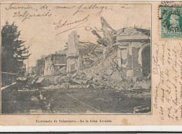 CHILI ))  VALPARAISO    Terremoto 1906 - Seisme - En La Gran Avenida - Chili