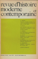 Revue D'histoire Moderne Et Contemporaine Tome XVIII Juillet-septembre 1971 (1971) De Collectif - Non Classés
