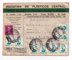 Industria De Plasticos Central São Paulo Brazil Brasil Brésil Franz Holley Traun Österreich Wilhelm Anger - Lettres & Documents