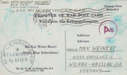 PoW - Post Card New York To Wilkau-Hasslau, 2x Censor, US+OKW - Autres & Non Classés