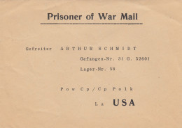 Prisoner Of War Mail, Addressed To Camp 58, USA, Printed - Autres & Non Classés