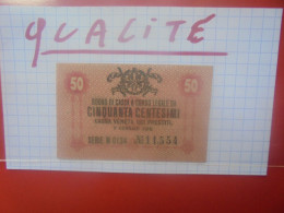 CASSA VENETA DEI PRESTITI 50 Centesimi 1918 Peu Circuler Presque Neuf (B.34) - Oostenrijkse Bezetting Van Venetië