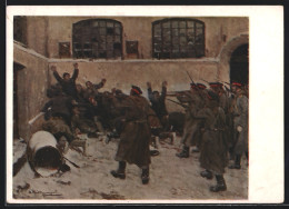 Künstler-AK Soldaten Erschiessen Menschen Bei Der Revolution 1905  - Evènements