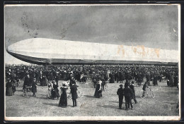 AK Zeppelin I In München, 2. April 1909, Landung In Oberwiesenfeld  - Dirigeables