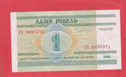 BELARUS  .  1 RUBLEI   .  2000  .  N° 9897371  .  2 SCANNES  .  ETAT LUXE / UNC - Wit-Rusland