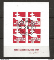 409 - 5 - Bloc   "Füsilier Bataillon 26" Cachet Feldpost Grenzbesetung 1939 - Viñetas