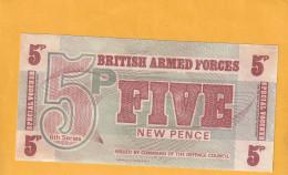 BRITISH ARMED FORCES 6th SERIES   .  5 NEW PENCE  .  2 SCANNES  .  ETAT LUXE / UNC - British Armed Forces & Special Vouchers