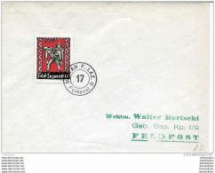 9-38 -  Enveloppe 2ème Guerre Mondiale "Stab F Laz 17" Feldpost - Documenten