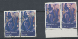 IRELAND 1970, Contemporary Irish Art 1 S. Superb Used Pair With MAJOR VARIETY: MISSING COLOR PINK - Used Stamps