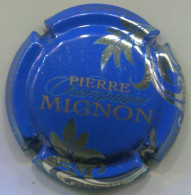 CAPSULE-CHAMPAGNE MIGNON Pierre N°61i Fond Bleu, Feuilles Argent - Mignon, Pierre