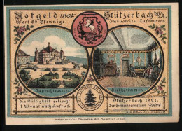 Notgeld Stützerbach 1921, 50 Pfennig, Jagdschloss, Goethezimmer  - [11] Emissions Locales