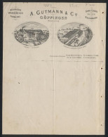 Rechnung Göppingen /Württemberg 1887, A. Gutmann & Co., Textil-Fabrikation, Obere Weberei, Das Werk Untere Mühle  - Autres & Non Classés