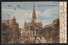 AK Wesel / Rhein, Grosser Markt Mit Willibrodi-Kirche  - Wesel