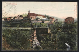 AK Leonberg / Württ., Ortsansicht Mit Brücke Im Vordergrund  - Leonberg