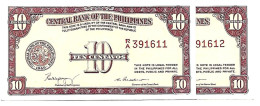 PHILIPPINES English Série 10 Centavos KM 128  1949" PAIRE De BILLETS " Neufs - Philippines