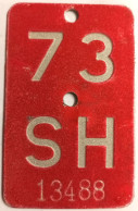 Velonummer Schaffhausen SH 73 - Number Plates