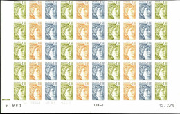 France Variétés  N°2058 1,10 Sabine 1/2 Feuille De 50 Essais Qualité:**  - 1977-1981 Sabine De Gandon