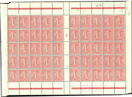 France Variétés  N°129a 10c Semeuse Lignée Type II Feuille De 50 Timbres Mill 4 Qualité:** Cote:6250 - 1903-60 Semeuse Lignée