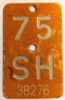 Velonummer Mofanummer Schaffhausen SH 75 - Number Plates