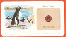 38020 / ⭐ FALKLAND Islands 1 Penny 1980 Pingouin De GENTOO Penguin Oiseaux Monde Bird Coins World Preservation - Falkland Islands