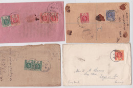 Ceylan Ceylon Lettre Ancienne Timbre KG Stamp Mail Old Cover Lot Of 13 Covers Niwitigala Kochchikade Kandy Nawalapitiya - Ceylan (...-1947)