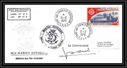 2205 ANTARCTIC Terres Australes TAAF Lettre Cover Dufresne N°46 21/2/1976 Signé Signed - Covers & Documents