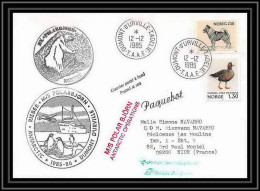 2054 Antarctic Norvège (Norway) Lettre (cover) Polarbjorn Dumont D'urville 12/12/1985 - Storia Postale