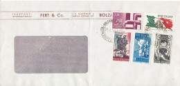 Italy Cover Sent To Denmark Bolzano 28-5-1966 With More Topic Stamps - 1961-70: Marcophilie